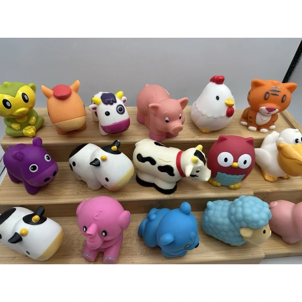 Rubber Bath Tub Toys Animal Lot Of 16